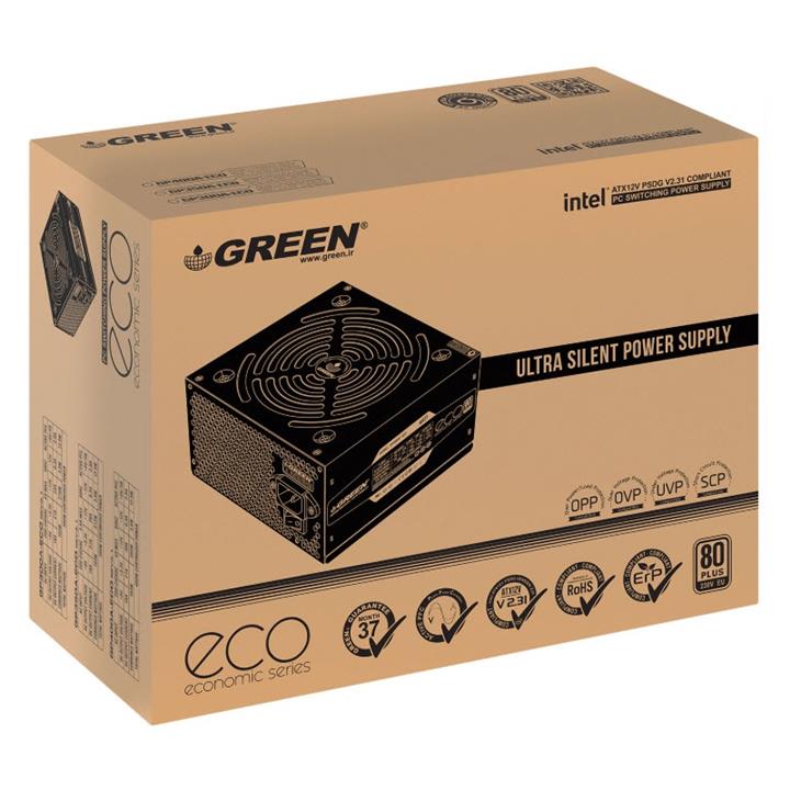 منبع تعذیه کامپیوتر مدل GP350A ECO Green GP350A ECO 80Plus Power Supply